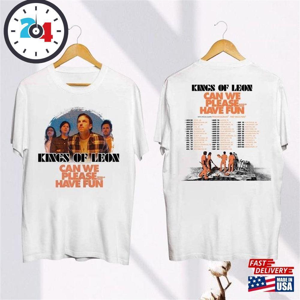 Graphic Kings Of Leon Tour 2024 T-Shirt Can We Please Have Fun Shirt 2 Sided